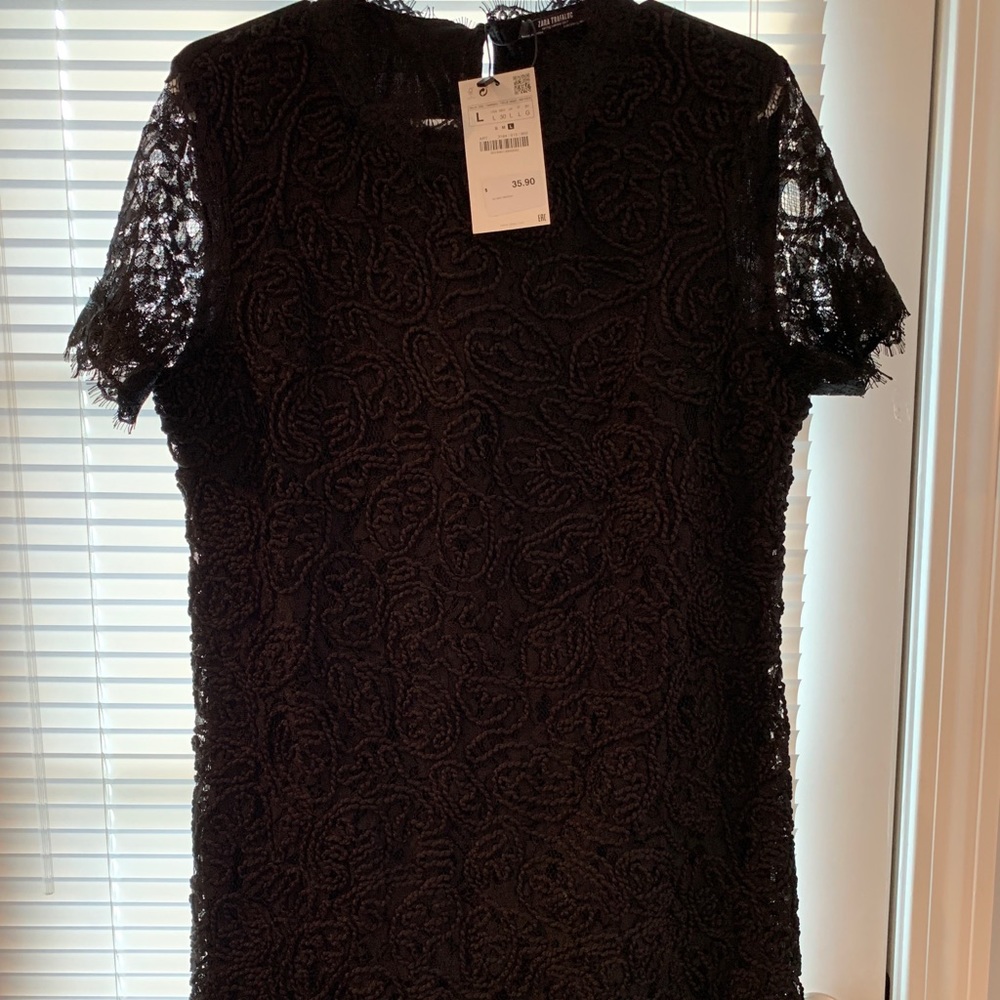 Zara black dress size large.